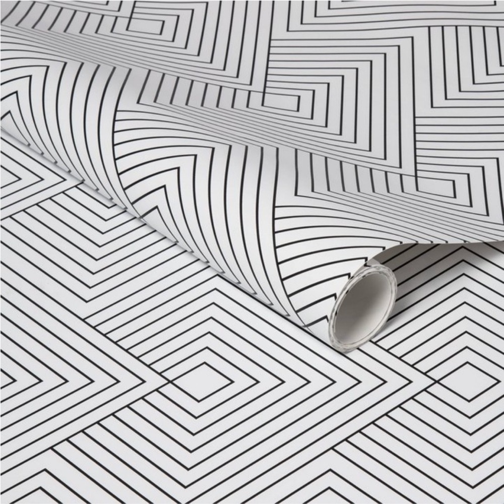 NWT Diamonds Peel & Stick Wallpaper Black/ White - Project‎ 62